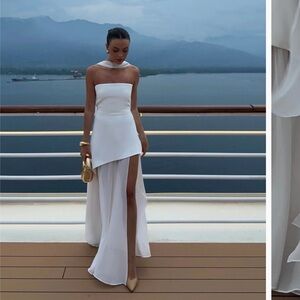 NWT Matters Store Monaco White Dress With Scarf